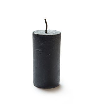 Свеча восковая колонна черная