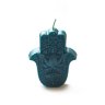 Восковая свеча "Рука Хамса" синего цвета