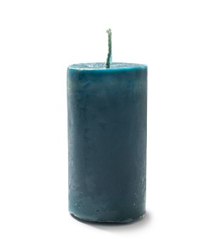 Свеча восковая колонна синяя
