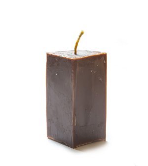 Обрядово - алтарная свеча "Куб" коричневого цвета