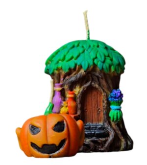 Набор “Ведьмин Дом” — свечи защиты и уюта для дома (Дом + Тыква)