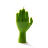 Восковая свеча рука зеленного цвета 